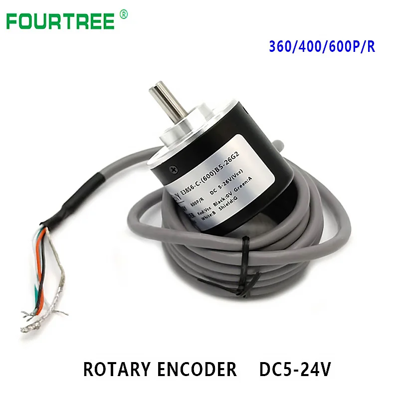 Инкрементный Поворотный энкодер 360 P/R 400P/R 600P/R фазовый AB 6 мм вал + муфта