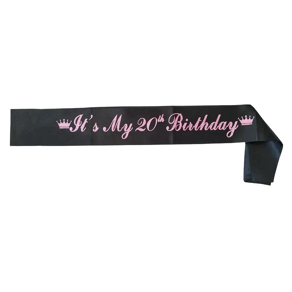 Атласные ленты для девочек Its My 13th 16th 18th 20st лента дня рождения черные розовые 13 16 18
