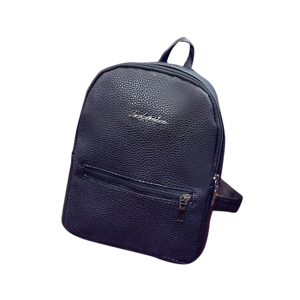 Женская кожаная школьная сумка #25 модный дорожный рюкзак Женский наплечный для