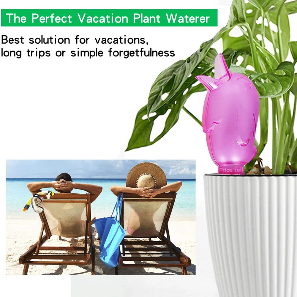 

Self-watering Planter Drip Irrigation Watering Spike Moist Root Plants Healthier Automatic Dripper Watering Bird Reservoir 4PCS