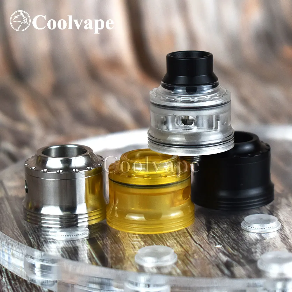 Coolvape Hellfire Maverick rda 22 мм RDA Black pei Ultem 3 кольцевая Крышка 24 OD на основании | Электроника
