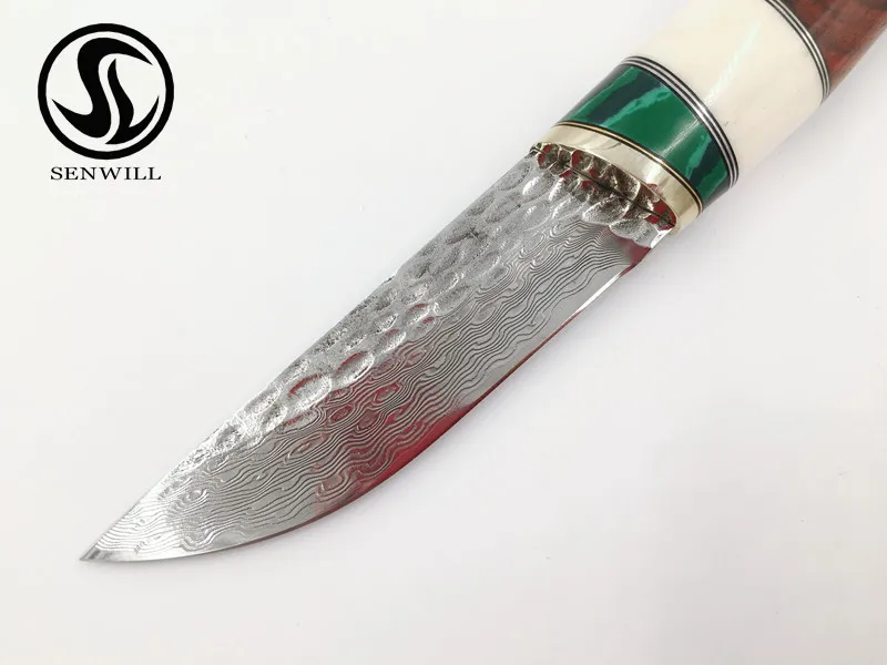 Охотничий нож senwill VG10 из дамасской стали с фиксированным лезвием тактический