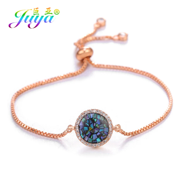 Rose Gold Juya модные золотые/серебряные/розовое золото регулируемые цепочки Шарм ракушка Evil Eye браслеты для женщин греческий глаз хамса, амулет Фатимы браслеты поставки - Окраска металла: Rose Gold