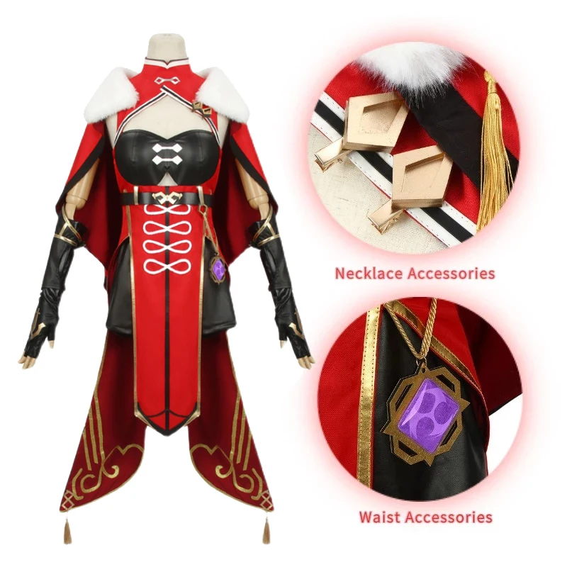 

Genshin Impact Liyue Beidou Uncrowned Lord of the Ocean Cosplay Costume Shoes For Carnival Halloween Christmas dress Cloak Glove
