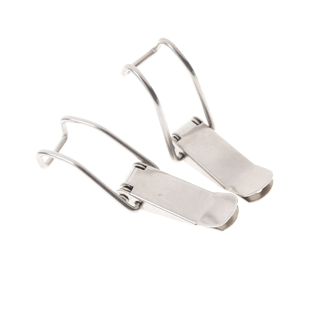 

ZLinKJ 2PCS Simple Window Cabinet J115B Hardware Cabinet Boxes Spring Loaded Latch Catch Toggle Iron Hasp For Sliding Door