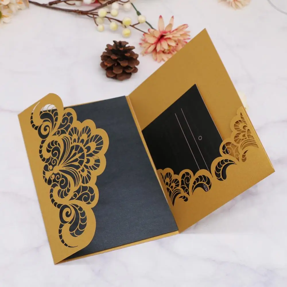 Свадебные пригласительные открытки на заказ в европейском стиле разные цвета