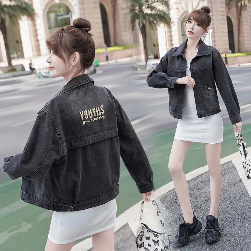 

Short denim coat women's spring and autumn 2021 new Korean version of loose Joker jacket original BF coat ins tide