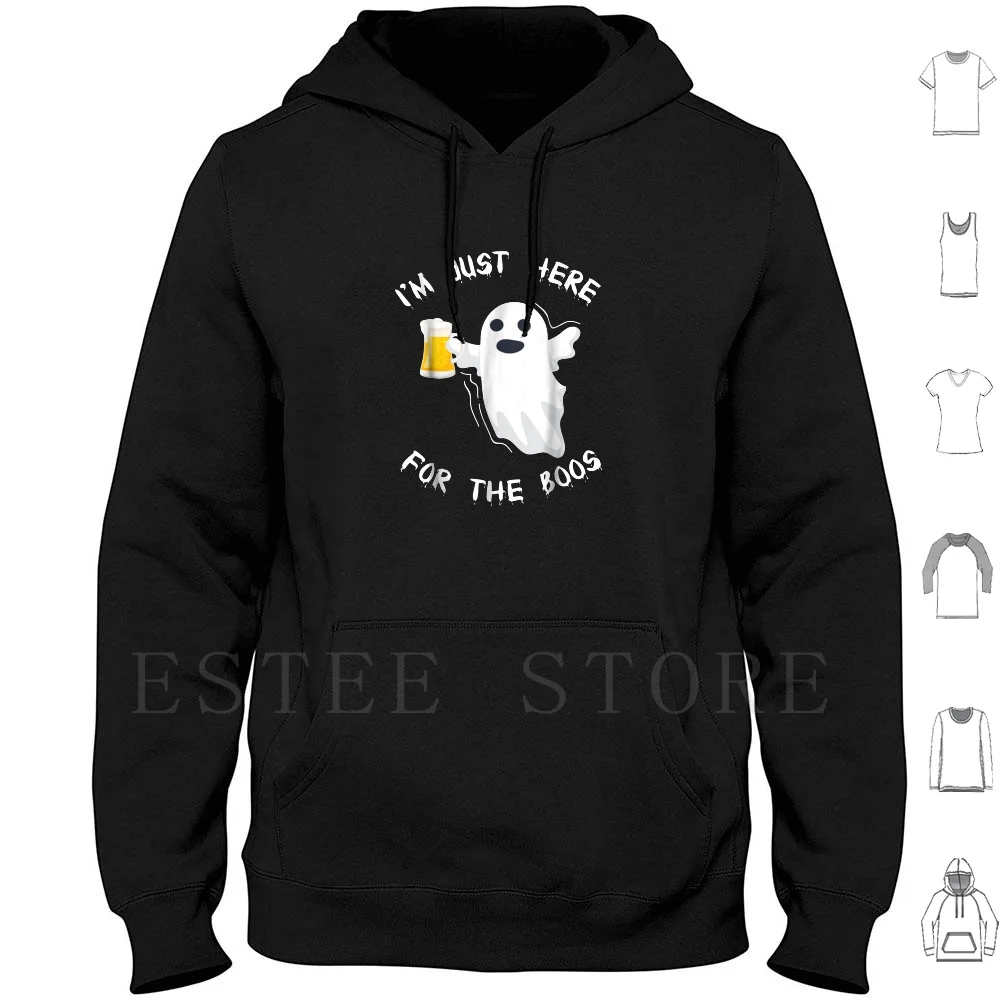 

I'm Just Here For The Boos Funny Halloween Hoodies Long Sleeve Halloween Witches Witch Sanderson Sisters Hocus Movies