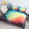 BlessLiving Galaxy Bedding Set Luxury 3D Nebula Bed Cover 3pcs Cosmic Space Stars Bed Linen Watercolor Bedspreads King Dropship 1