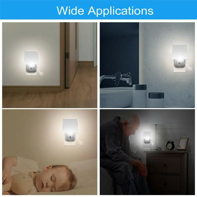 

US/EU smart LED human body induction night light bedside bedroom cabinet light corridor light night light