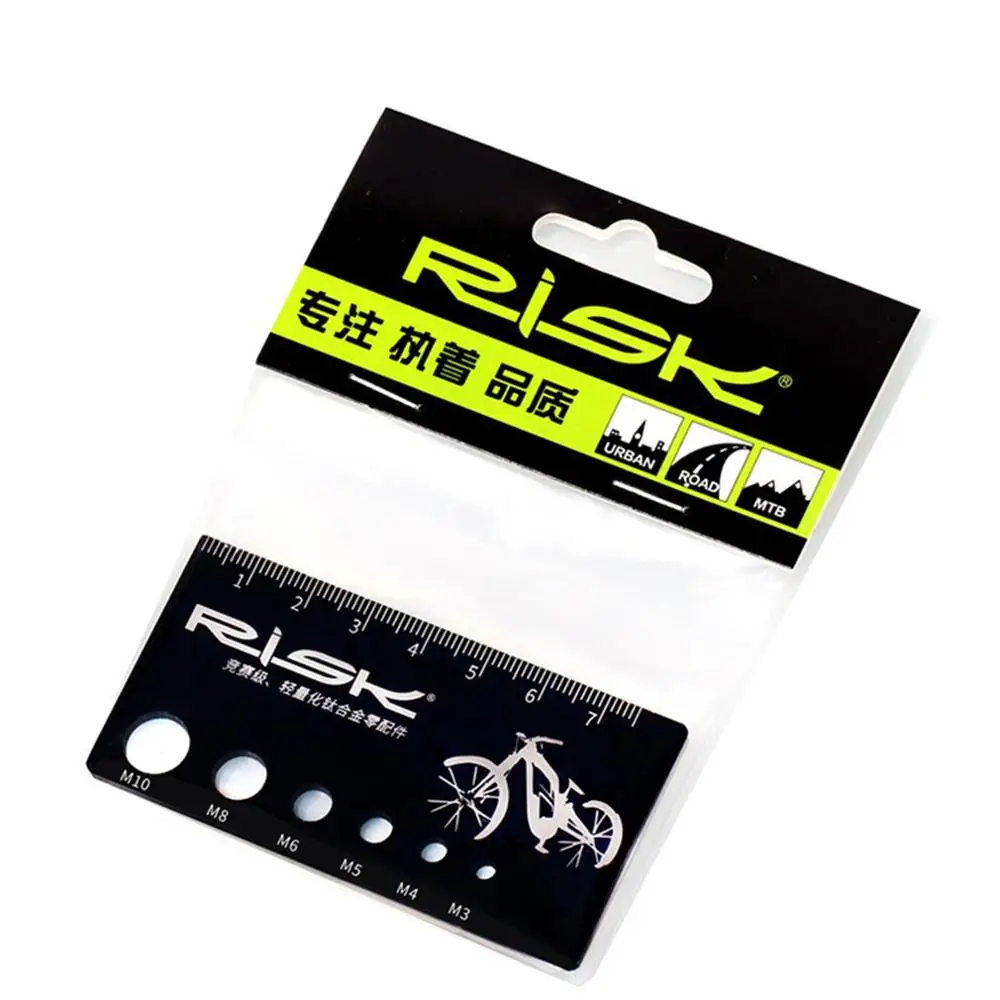 Risk Acrylic Portable Screw Measuring Caliper Bicycle M3/M4/M5/M6/M8/M10 75mm Accessories Metric System Bike Bolt Tool | Спорт и