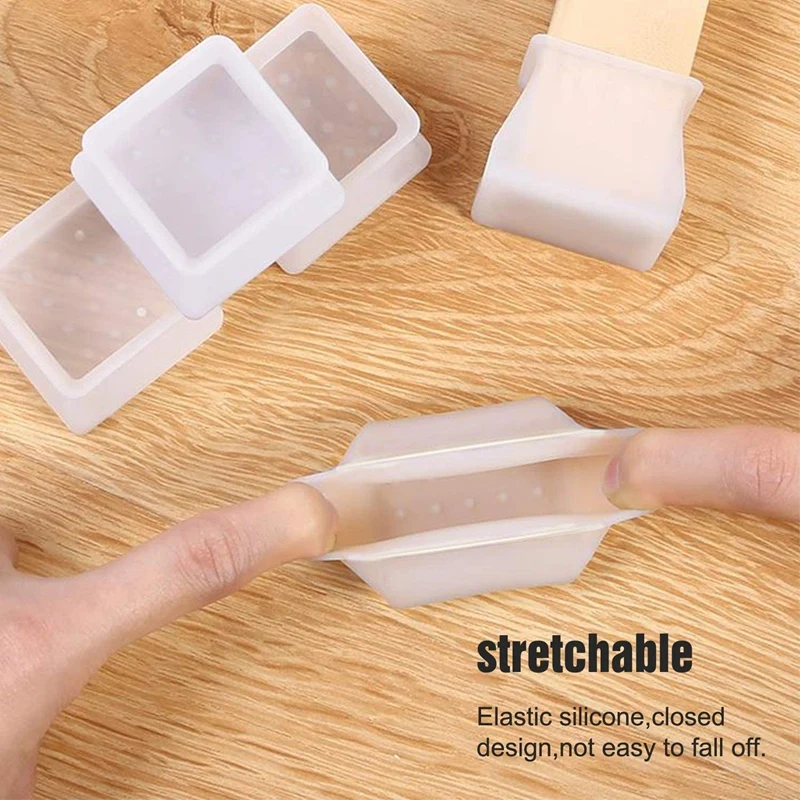 

48Pcs Furniture Protector Silicone Protection Cover for Floor Protector Square Chair Leg Caps Preventing Scratches Noise