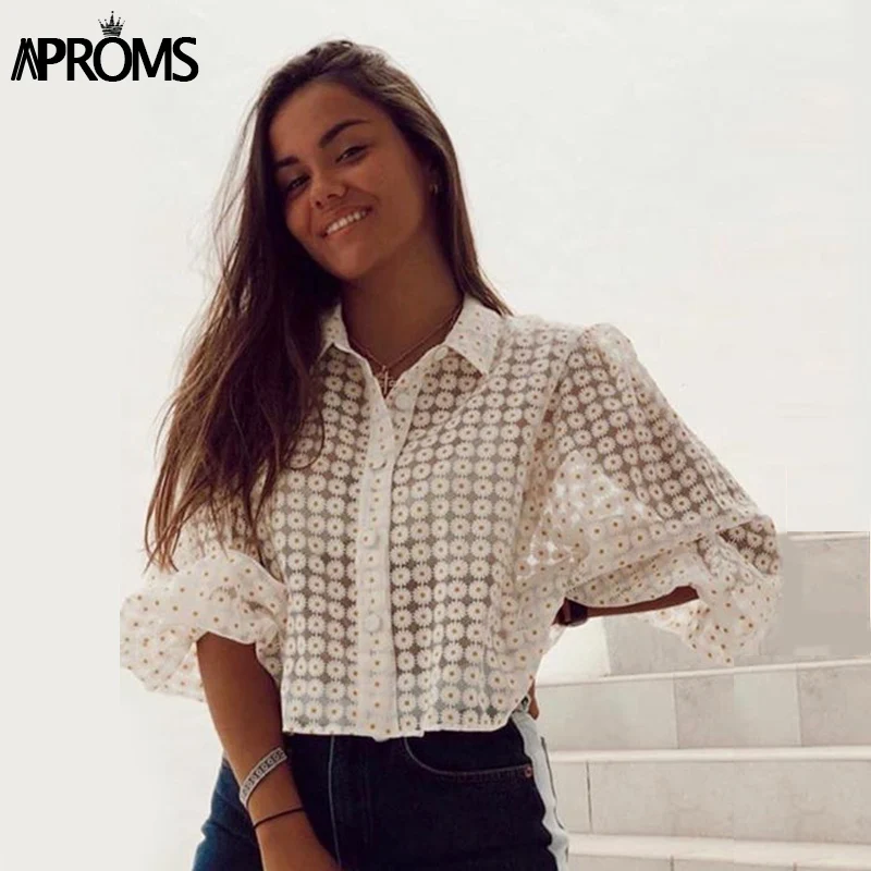 Новая белая негабаритная Тюлевая блузка женская прозрачная Топ Повседневная