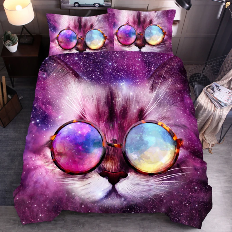 WAZIR 3D печать собака кошка постельные принадлежности набор домашнего текстиля