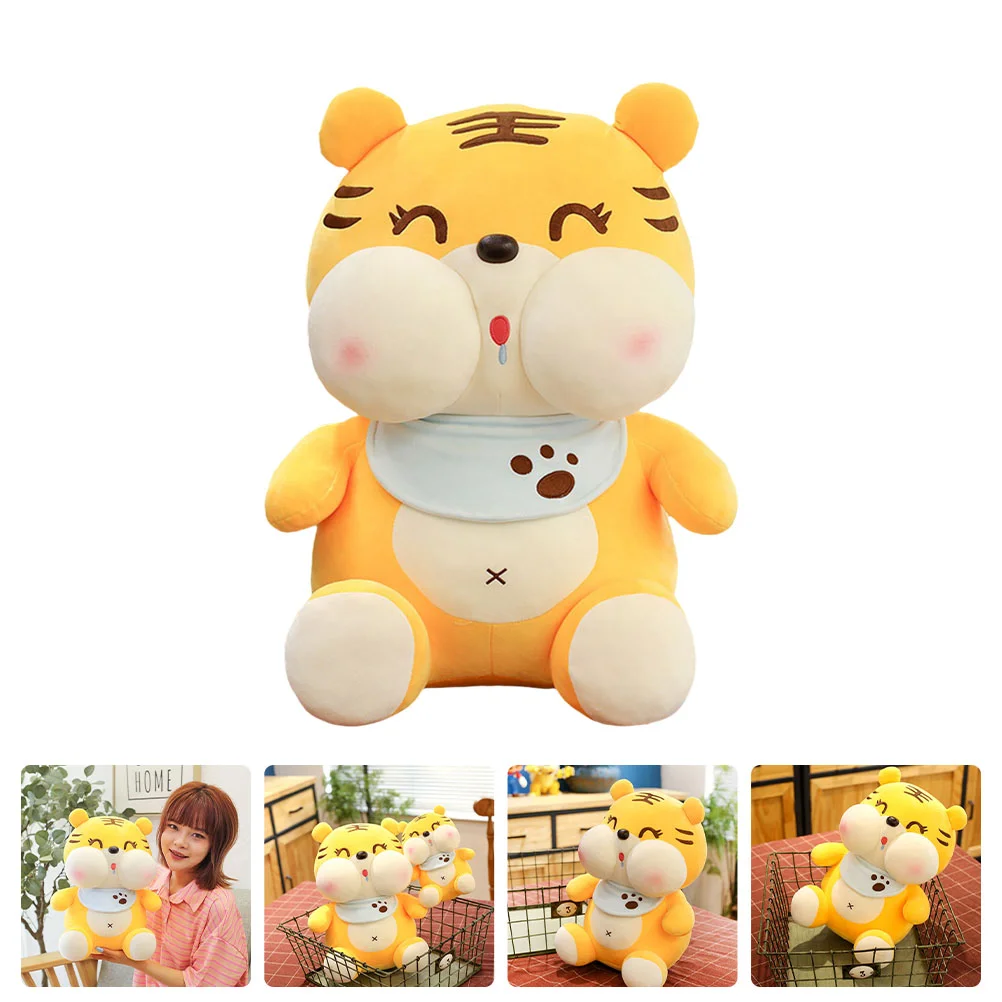 

1Pc Decorative Tiger Doll Creative Plush Tiger Doll Mascot Tiger Doll for Home Decor