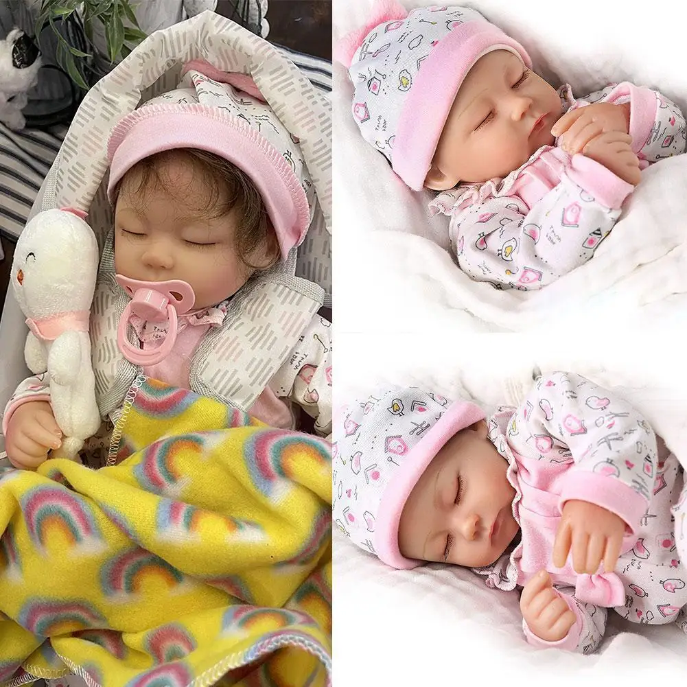 

16 Inch Dolls Soft Body Baby Cute Handmade Silicone Dolls Christmas Gift On Birthday And Xmas Baby Dolls Children Playmate Dolls