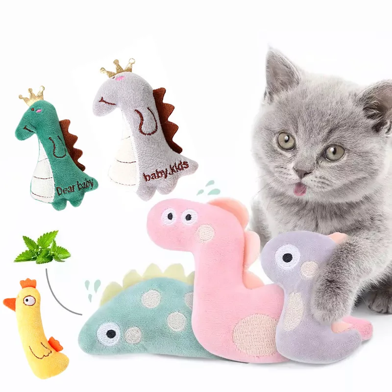 Игрушки для кошек плюшевая кошка мятный цвет веселые игрушки животное