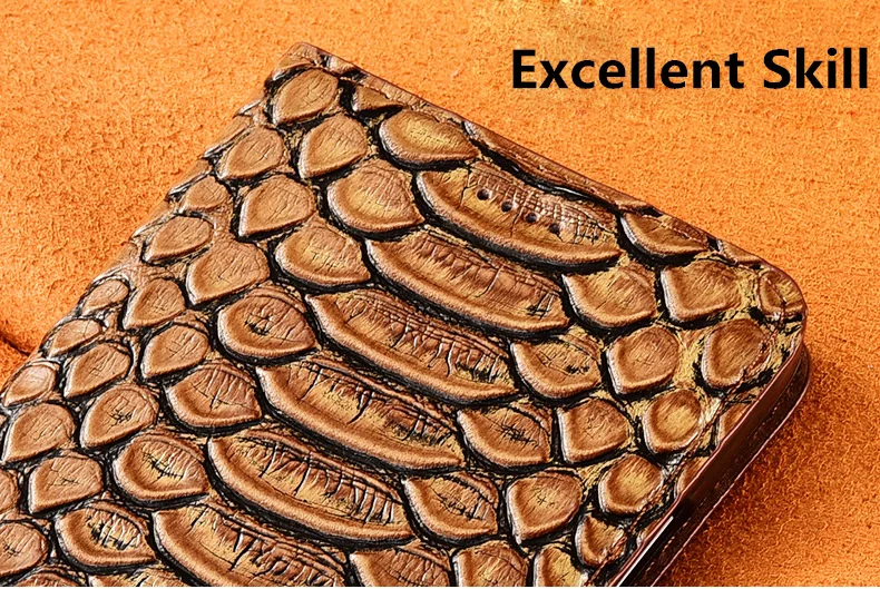 

Python pattern genuine leather case for Sony Xperia XA1 Ultra/Xperia XA1/Xperia XA1 Plus holster phone case card slot holder
