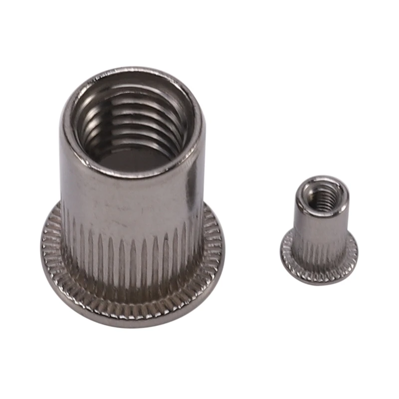 

150Pcs Stainless Steel Rivet Nut M3 M4 M5 M6 M8 M10 Rivnut Flat Head Threaded Rivet Insert Nutsert Cap Rivet Nut