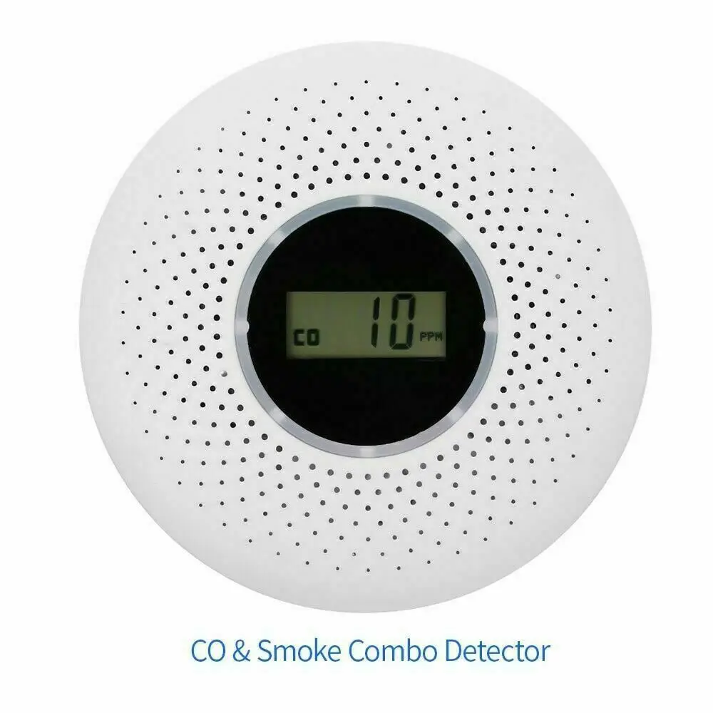 2 IN 1 CO Smoke Carbon Monoxide Detector Audio Tester Alarm High Alert Security | Безопасность и защита