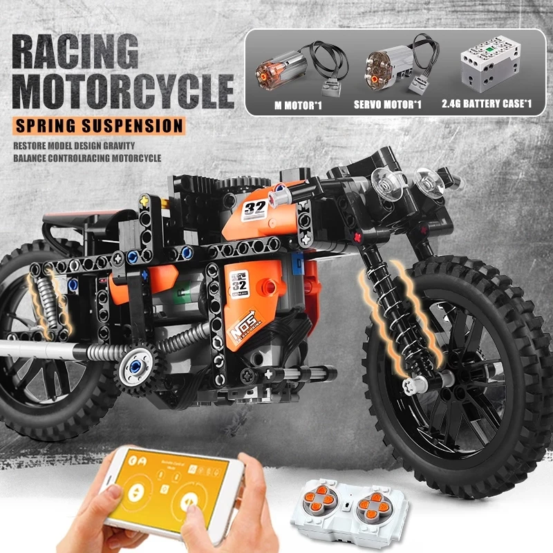 Молд King 23005 RC мотоциклетный телефон управление через приложение быстрая модель
