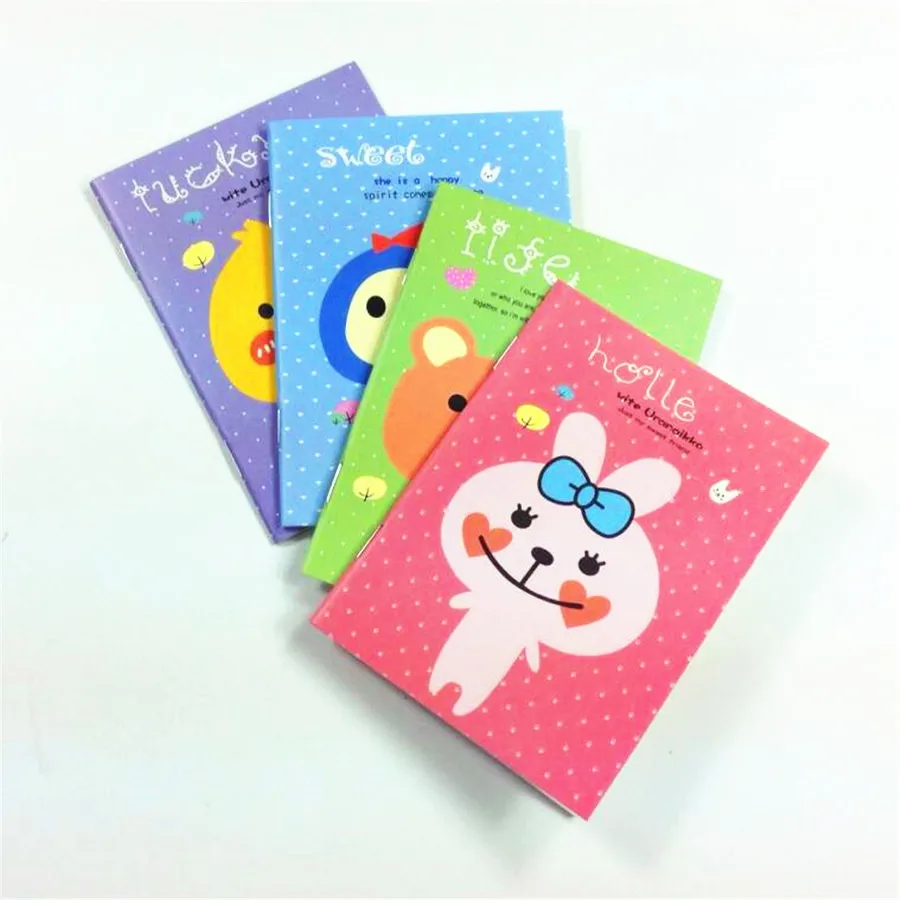 

4packs Popular cute notebook cartoon notebook among students Daily Notebooks gift notepad travelers notebook