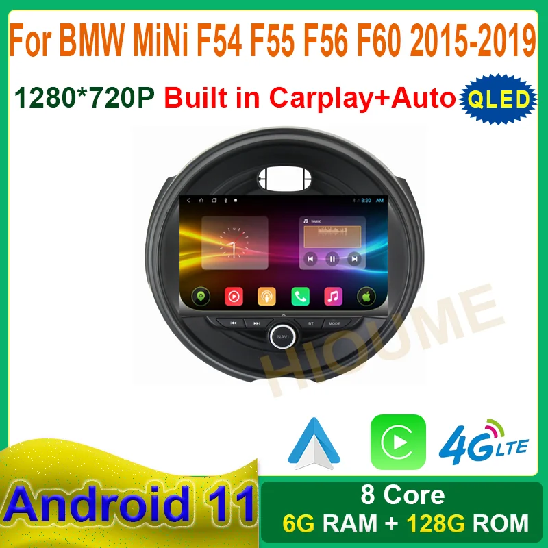 

9 дюймов Android 11 6G + 128G автомобильное радио для BMW Mini Cooper F55 F56 Clubman 2014-2020 GPS навигация видеоплеер записывающее устройство