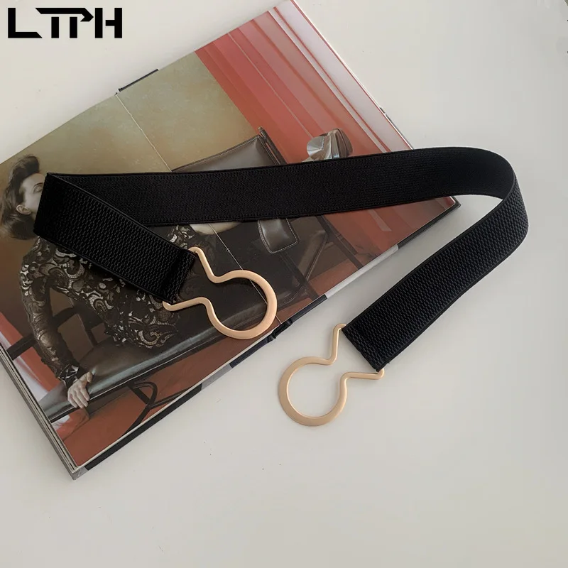 

LTPH Metal Buckle elastic waist seal simple All-match Belt Korean fashion accessories belts for women 2021 Hot sale New