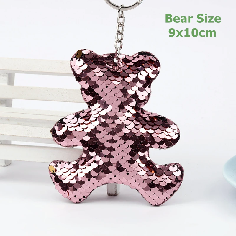 Прекрасный брелок с пайетками и медведем подвеска для детского душа подарки на