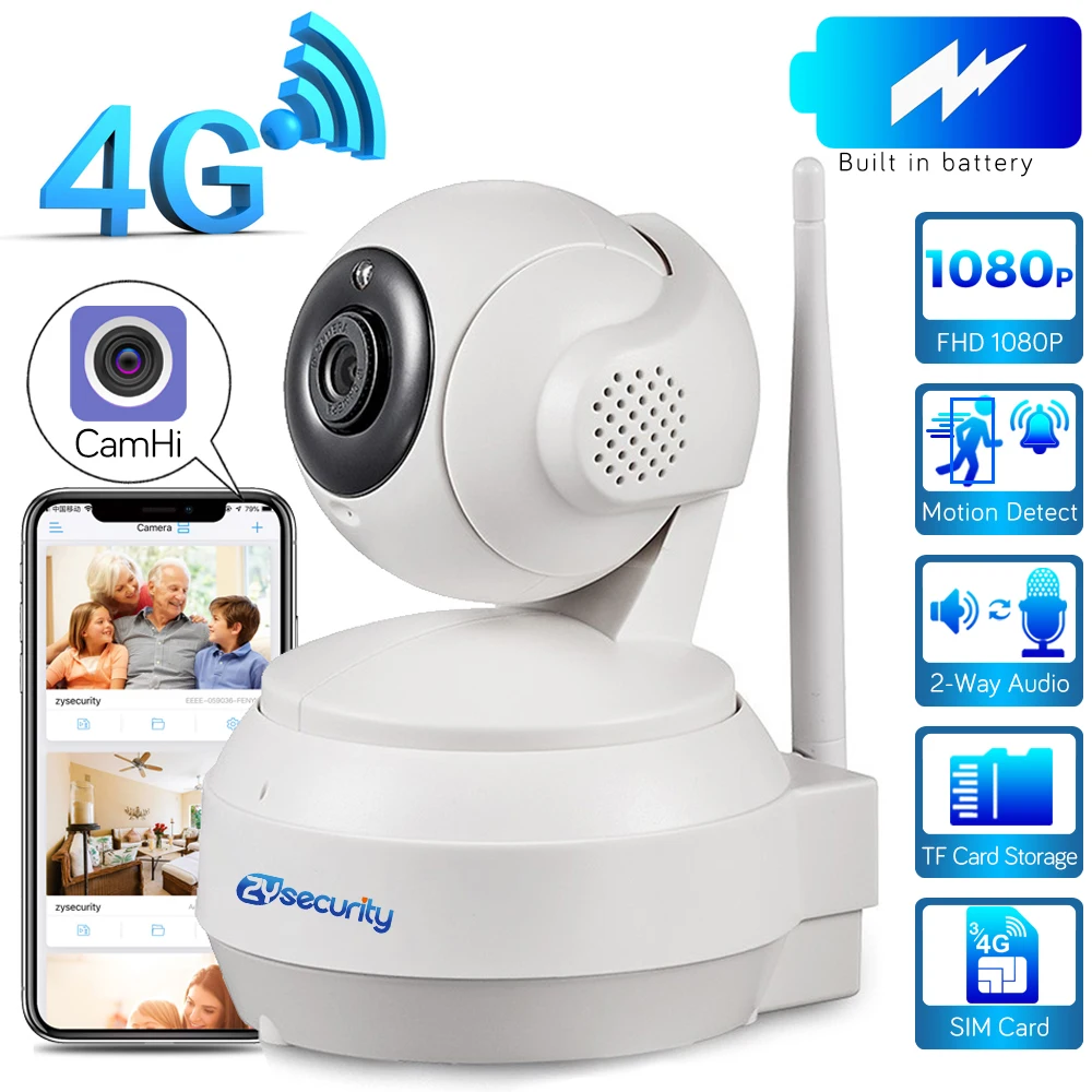 

IP-камера видеонаблюдения 3G, 4G, Sim-карта, GSM, HD 1080P