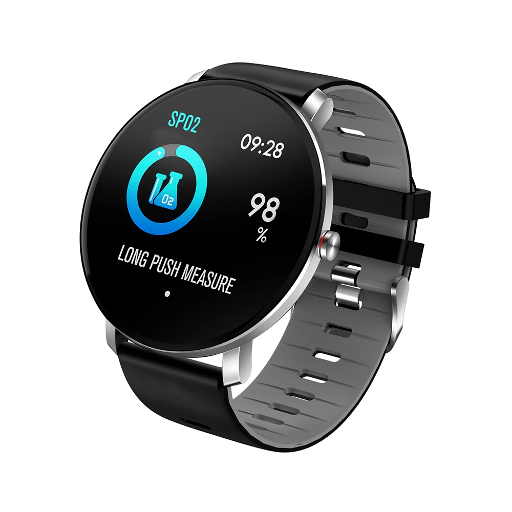 SENBONO K9 Смарт часы 1,30 дюймов ips дисплей Smartwatch IP68 Водонепроницаемый BT4.0 фитнес Таймер шагомер калорий, расстояния пульса - Цвет: Grey