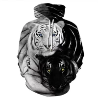 tiger wolf hoodies streetwear sweatshirt casual hoody men 3d pullover harajuku tracksuit male hiphop