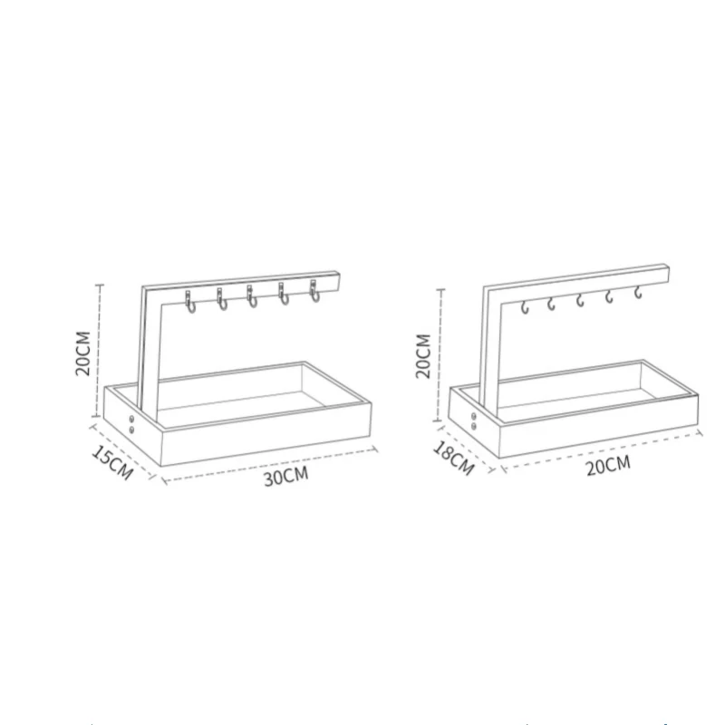 

Jewelry Key Storage Rack Home Entrance Desktop Storage Holder Stud Earring Ring Bracelets Organizer Shelf Necklace Display Stand