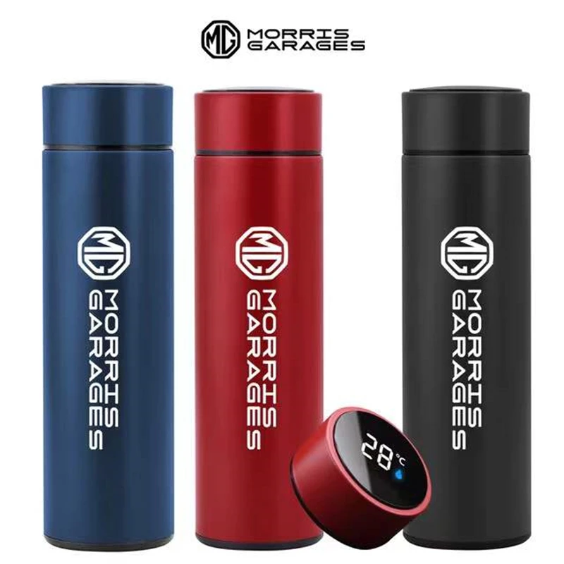 

For 500ML MG MG3 MG5 MG6 MG7 GT 350 Tf Express MGF GS Thermos Mug With Temperature Display 500ML Car Water Cup Custom Logo