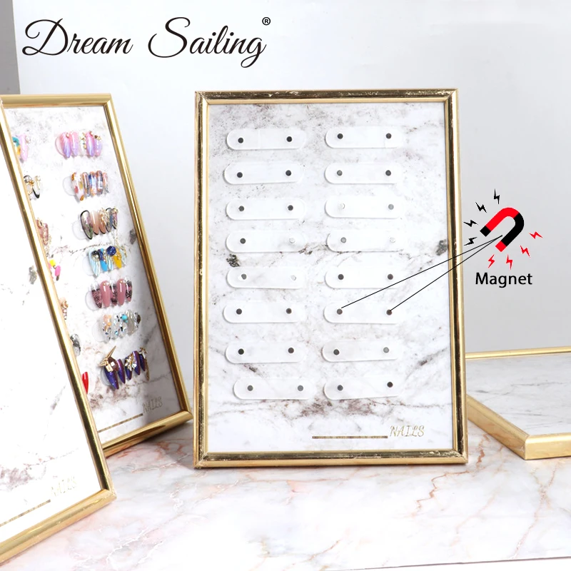Marble Magnet False Nail Color Card Display Chart Art Gel Polish Board Varnish Practice Manicure Eyelash Makeup Tool |