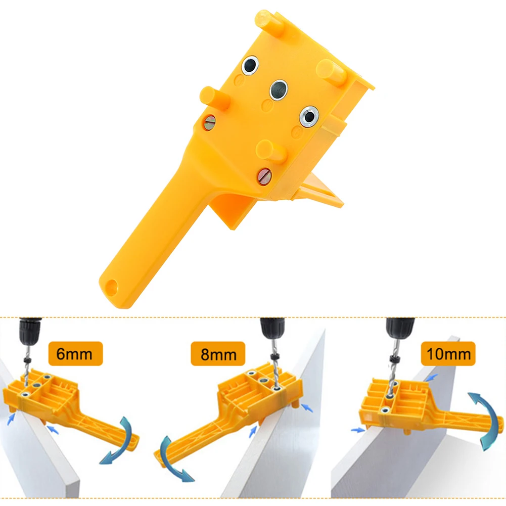 

Accurate Self-centers Plastic 3 Pins Mini Doweling Jig Drill Locator Dowel Joints Quick Easy To Use With Baffle Woodworking Tool