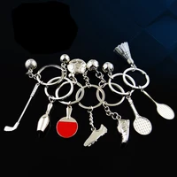 alloy badminton keychain for men women keychain jewelry key chain holder ring car bag pendant charm keyring athlete clue gift