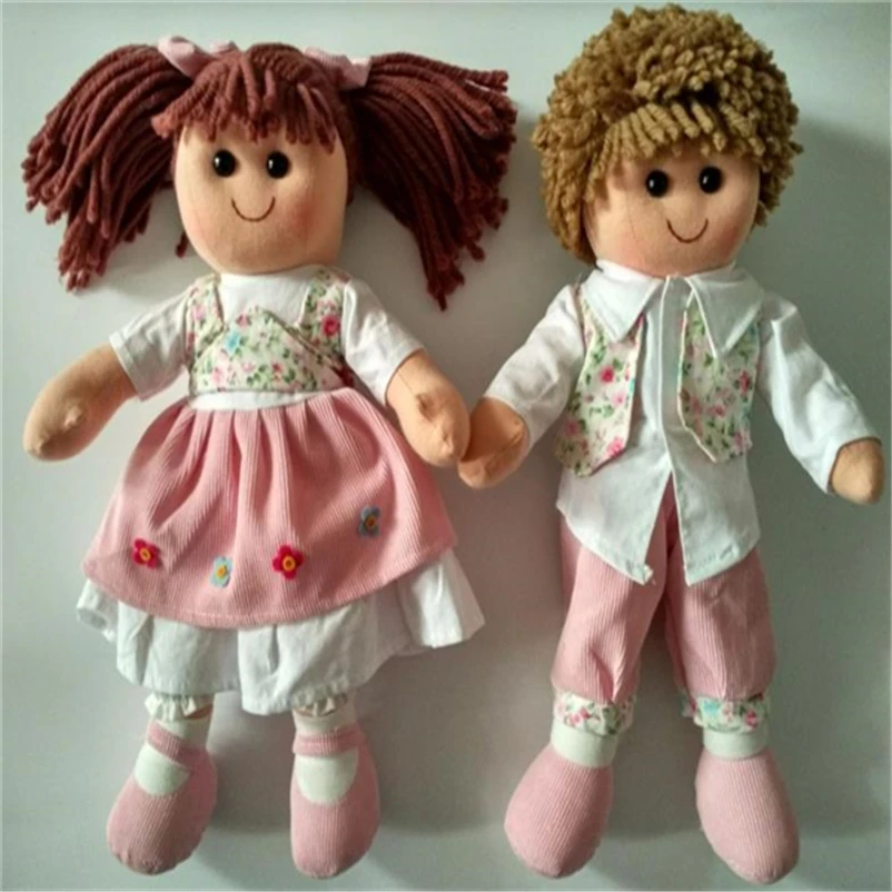 Симпатичные тканевые куклы 35 см для девочек и мальчиков плюшевые мягкие игрушки