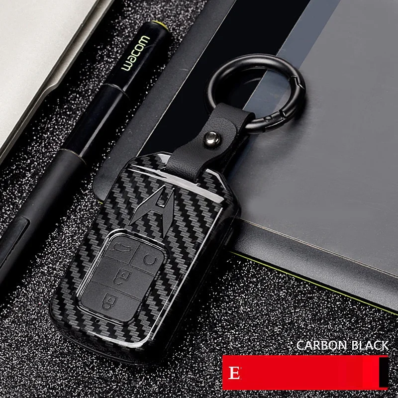 Автомобильный Стайлинг ABS углеродное волокно автомобильный пульт Smart Key чехол для
