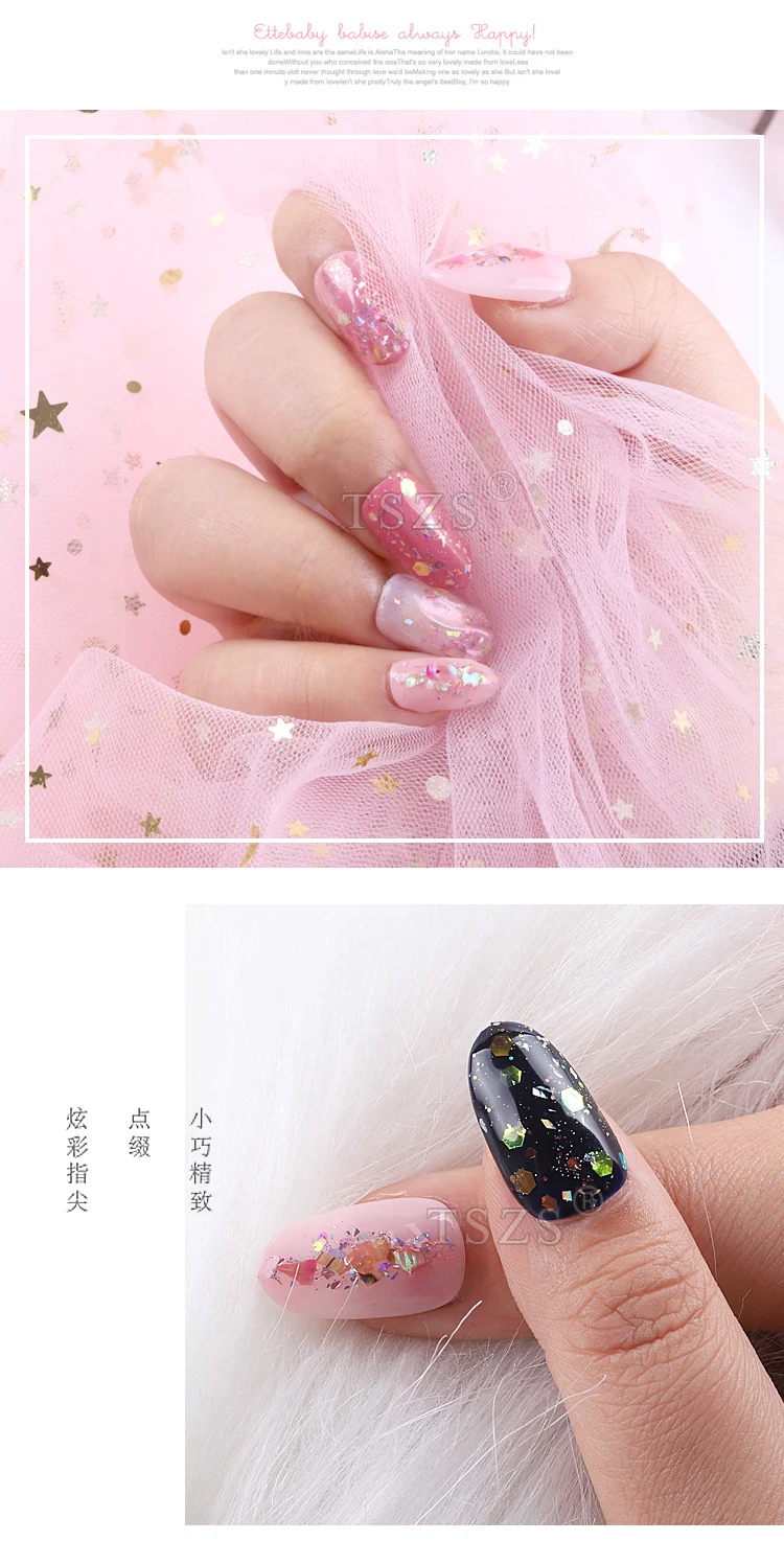 2pcs Lot Ab Color Nail Sequins Flakes Aurora Glitter Dust Powder Shape Paillette Diy Accessories Decoration Rhinestones Decorations Aliexpress