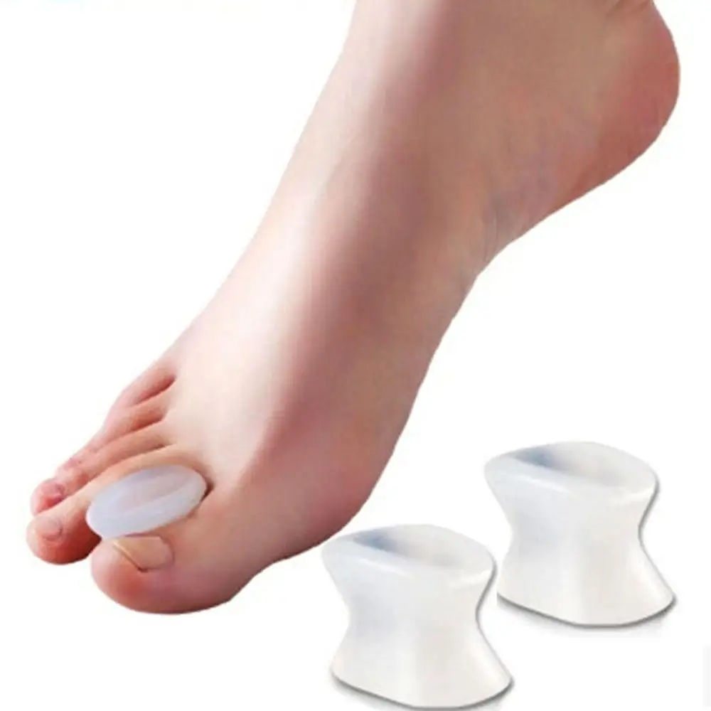 

1Pair Toe Separator Silicone Gel Spacer Straightener Bunion Pain Relief Thumb Finger Big Feet Toe Pads Women Men Foot Care Tools