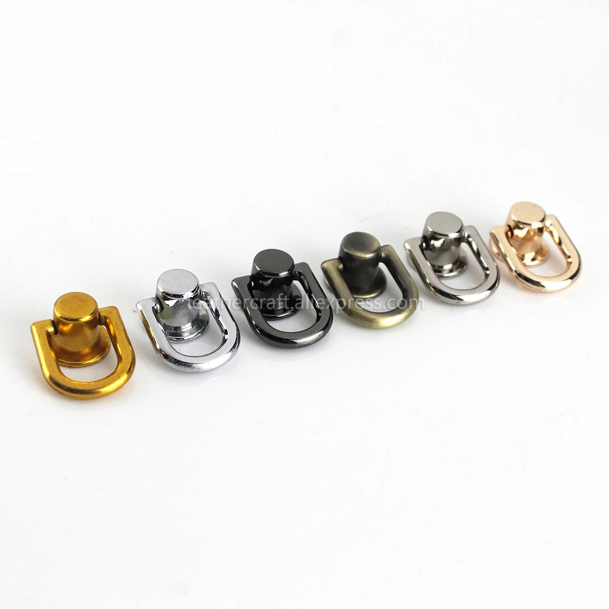 

10pcs Metal Bag Side Anchor Gusset Hanger Clamps Bag Side Edge Anchor Link Hardware with D Rings for Small Bag Purse