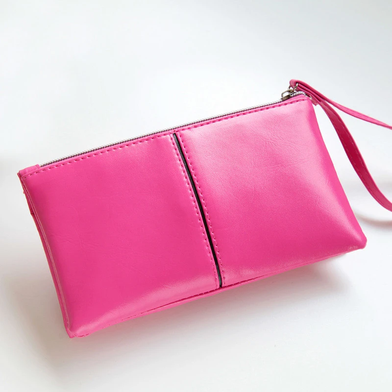 Женский кошелек из искусственной кожи Длинный желтый/оранжевый/ярко