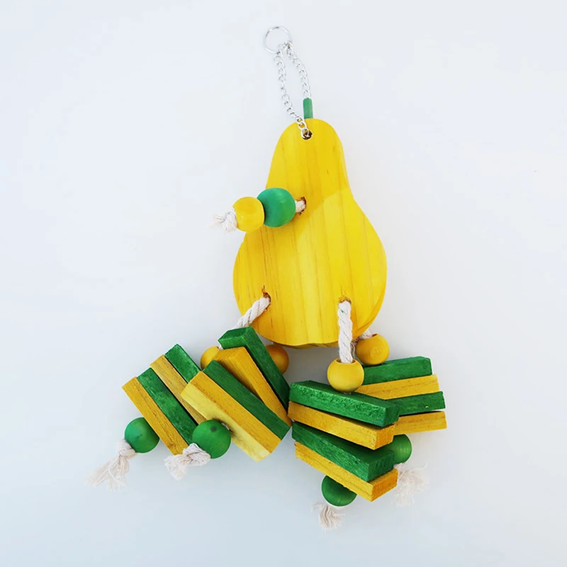 

New Color Bird Chew Toys Chew Swing Cage Pet Toy Parrot Color Wooden Block Pet Bird Supplies Pet Cage Accessories