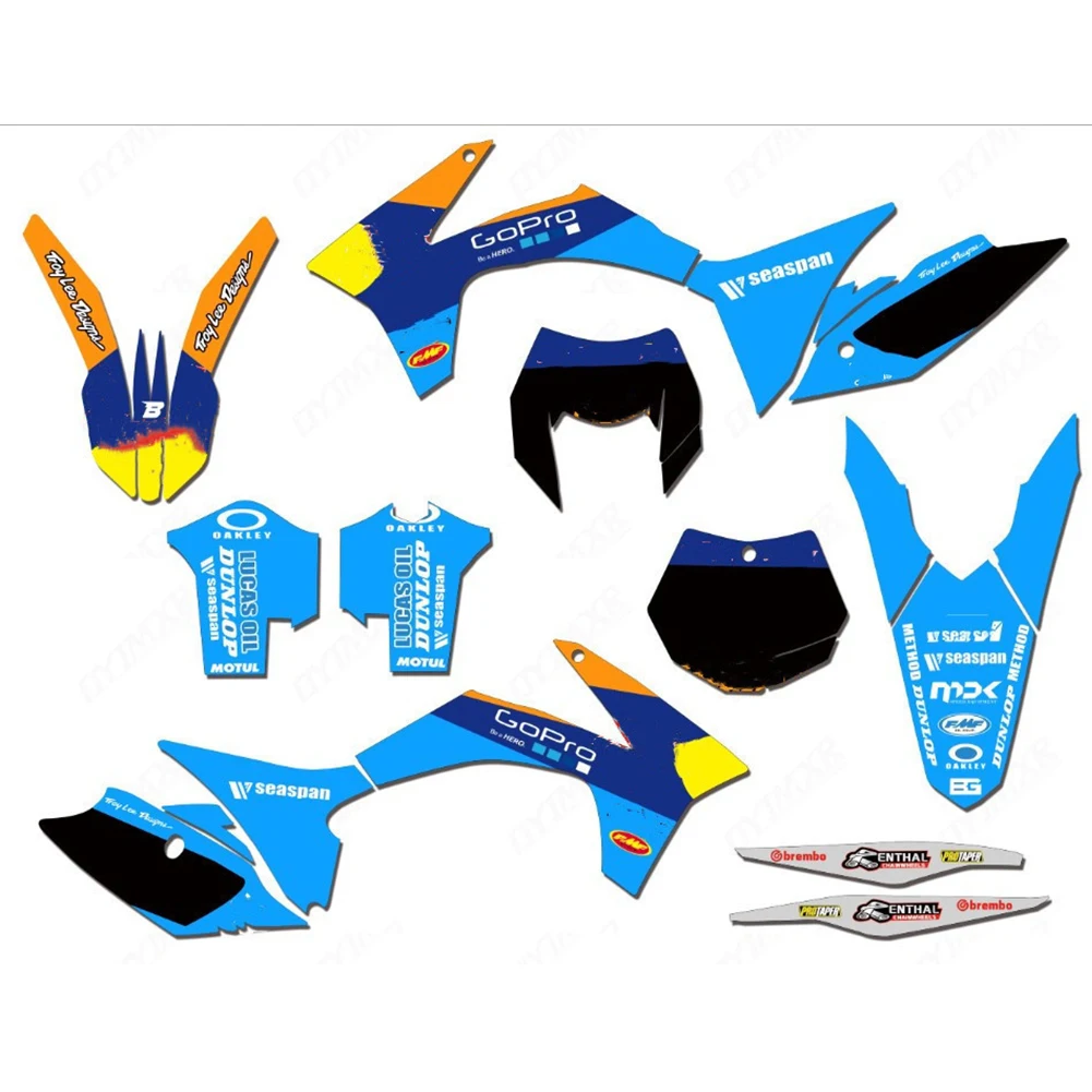 Полный набор графических наклеек TEAM для KTM 125 200 250 300 350 450 500 SX SXF 2011 2012 EXC 2013 XC |