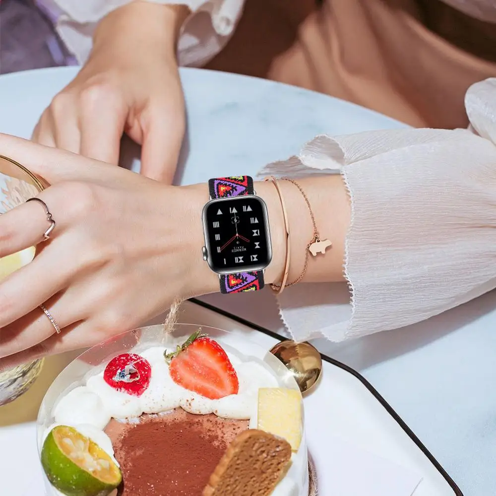 

high quality Leather Loop for iwatch series 6 5 4 3 2 1 44mm Small waist Strap for Apple Watch Band 38mm 42mm Small waist 40mm