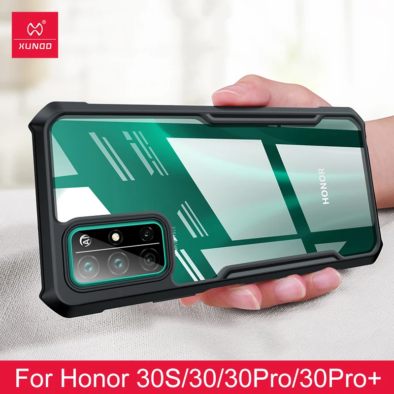 Чехол для Huawei Honor 30s прозрачный чехол Xundd мягкая задняя крышка защитный с подушкой