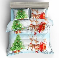 christmas bedding set home textile cartoon santa claus bed sheet 3d duvet cover comforter bedding sets for kids pillowcase g