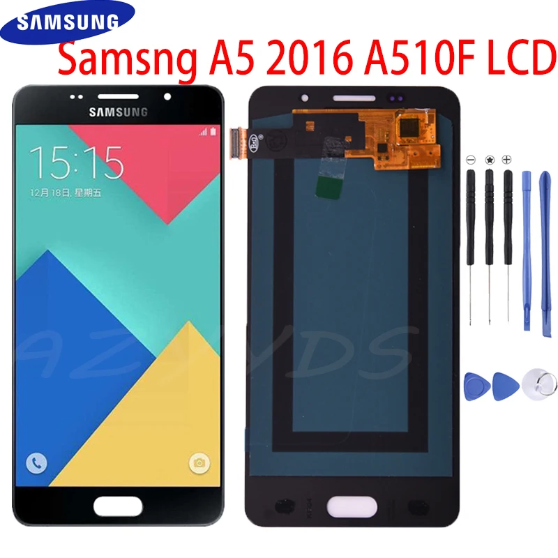 

5.2''Super AMOLED For Samsung Galaxy A5 2016 A510F LCD Display Touch Screen For SM-A510F A510M A510 Digitizer Assembly Parts