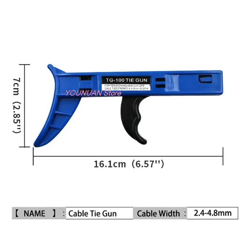 

Cable Zip Gun Installation Nylon Fastener Tensioner Tie Cutting Line Tight Tool